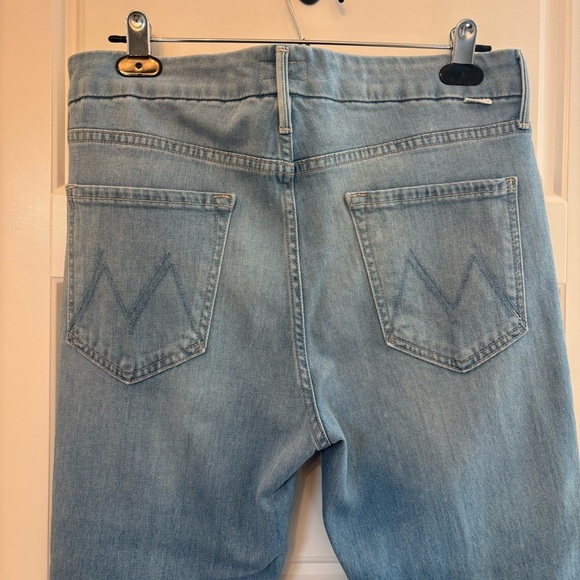 MOTHER The Looker Ankle Fray Hold My Hand Light Wash Denim Size 31 - Picture 10 of 10